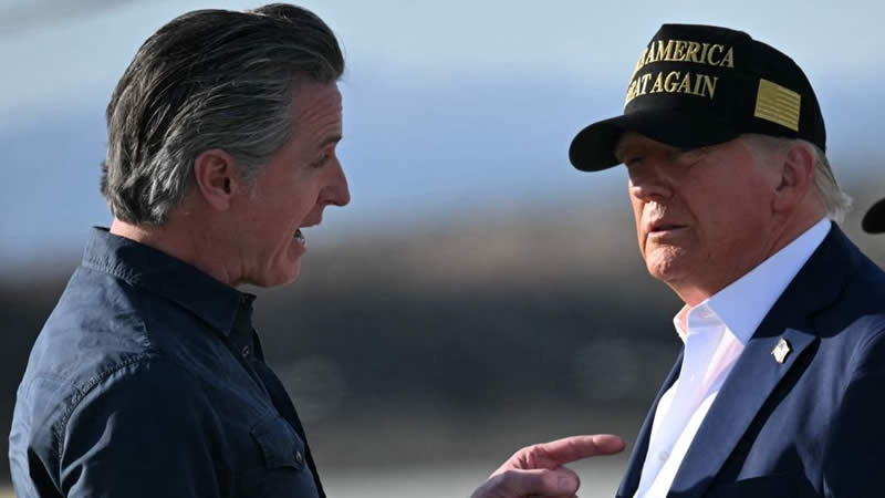 gavin newsom with trump
